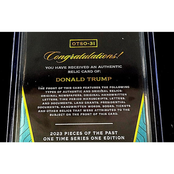 Rare President Donald Trump Authentic Relic Card Limited Edition - Picture 3 of 4